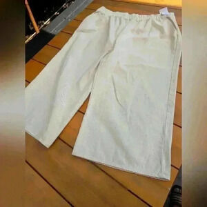 Velvet Heart Off White Pants Corduroy Wide Leg Cropped Pants - Size 2X